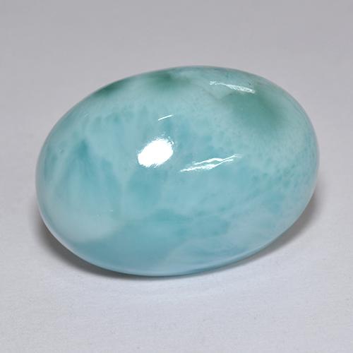 12.10カラットの天然ブルーラリマー（17.9×13 mm・オーバルカット）