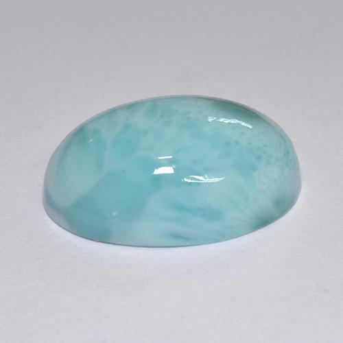 12.10カラットの天然ブルーラリマー（17.9×13 mm・オーバルカット）
