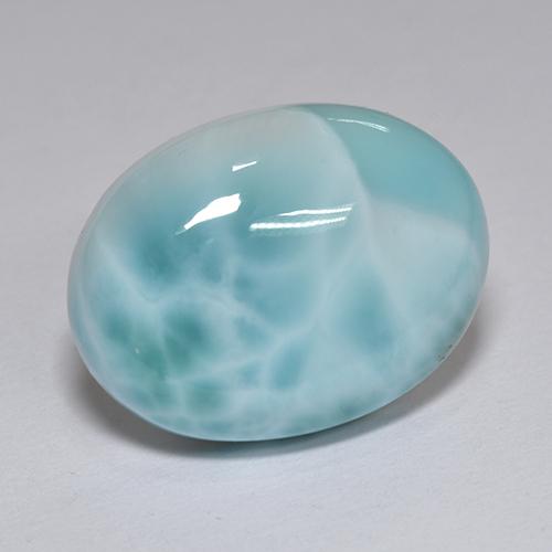 8.82カラットの天然ブルーラリマー（16.3×12.3 mm・オーバルカット）