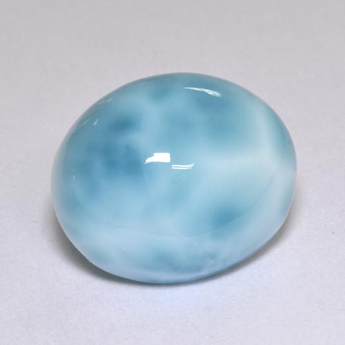 5.05カラットの天然ブルーラリマー（12.1×10.1 mm・オーバルカット）