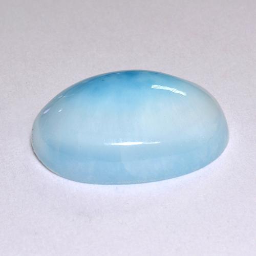 5.51カラットの天然ブルーラリマー（14.2×10.3 mm・オーバルカット）