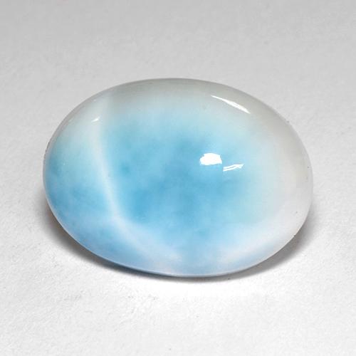 4.91カラットの天然ブルーラリマー（14.1×10.2 mm・オーバルカット）