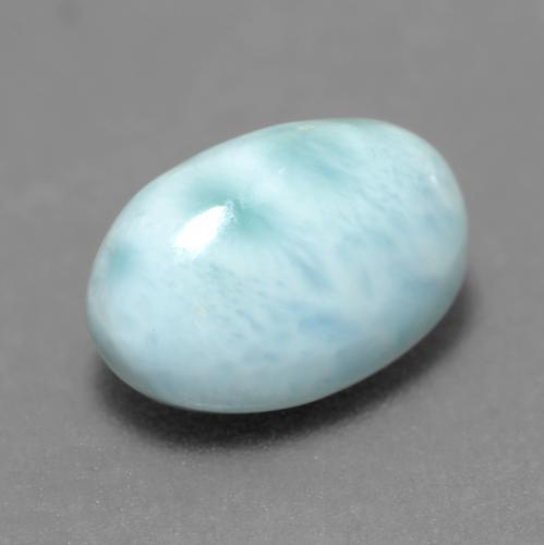 2.60カラットの天然薄い緑がかった青ラリマー（10.4×7 mm・オーバルカット）