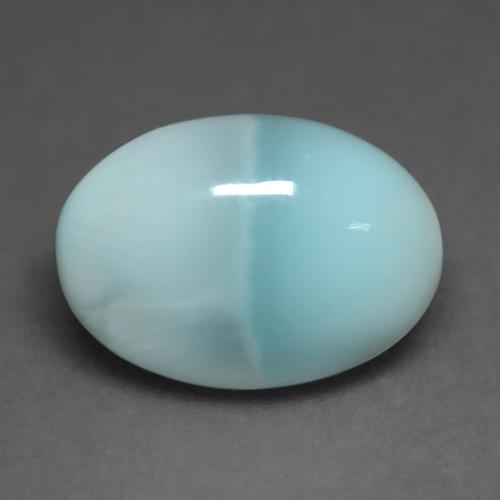 4.79カラットの天然ライトブルーグリーンラリマー（14.1×10.1 mm・オーバルカット）