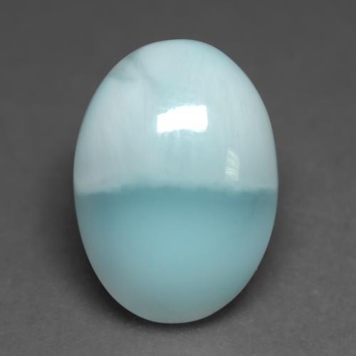 4.79カラットの天然ライトブルーグリーンラリマー（14.1×10.1 mm・オーバルカット）