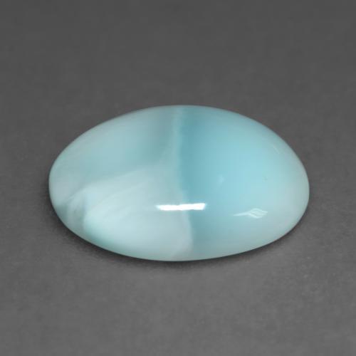 4.79カラットの天然ライトブルーグリーンラリマー（14.1×10.1 mm・オーバルカット）