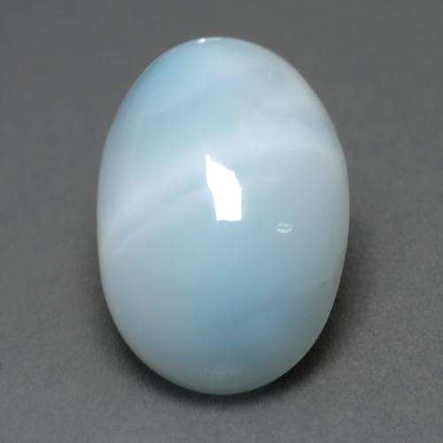 6.65カラットの天然ライトブルーラリマー（14.1×10.1 mm・オーバルカット）