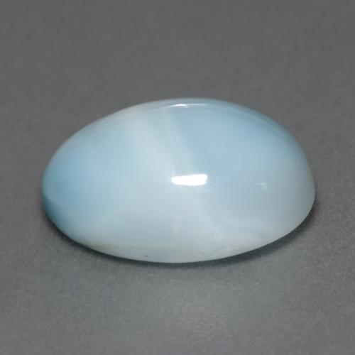 6.65カラットの天然ライトブルーラリマー（14.1×10.1 mm・オーバルカット）