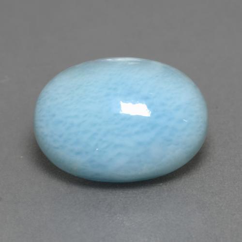6.83カラットの天然ミディアムブルーラリマー（14.2×10.1 mm・オーバルカット）