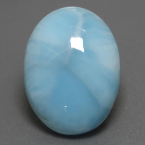 8.52カラットの天然アクアブルーラリマー（15.9×12.1 mm・オーバルカット）