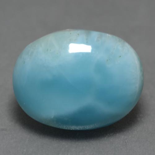 4.48カラットの天然ミディアムブルーラリマー（12×9.2 mm・オーバルカット）