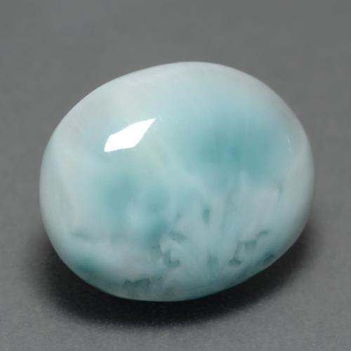 4.69カラットの天然薄いスカイブルーラリマー（11.9×9.7 mm・オーバルカット）