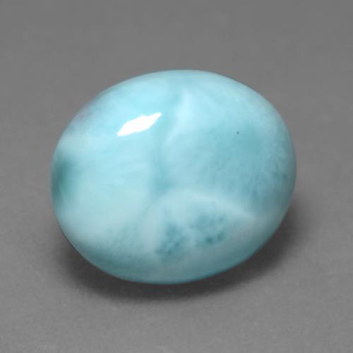 4.62カラットの天然ライトブルーラリマー（12.1×10 mm・オーバルカット）