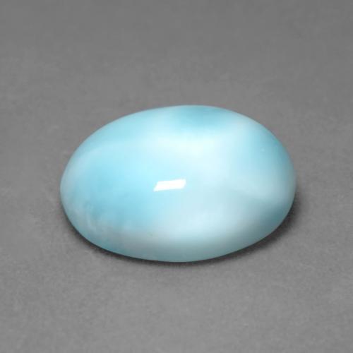 5.18カラットの天然ライトブルーラリマー（11.9×10 mm・オーバルカット）