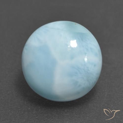 3.26ct 天然 ライトブルー ラリマー, ラウンド, オペーク