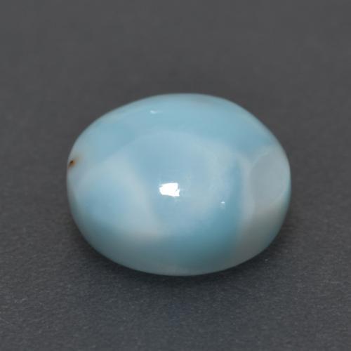 3.68カラットの天然薄い緑がかった青ラリマー（9.28 mm・ラウンドカット）