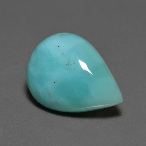 6.51カラットの天然ティールラリマー（16.1×12 mm・洋梨の形）