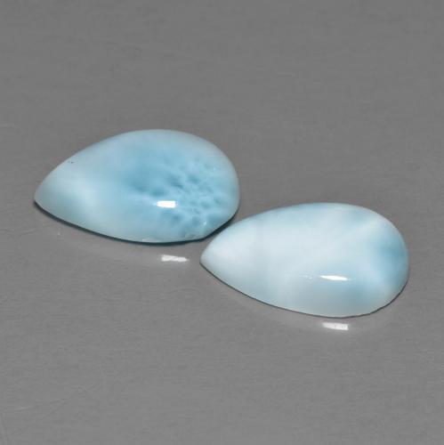 4.60カラットの天然薄いスカイブルーラリマー（12×8 mm・洋梨の形）