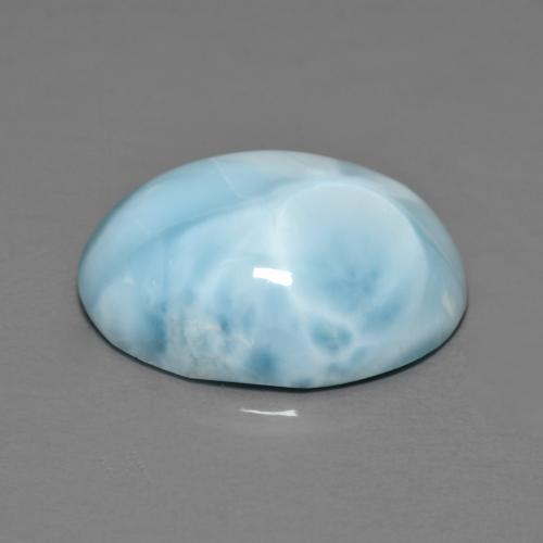8.09カラットの天然アクアブルーラリマー（16.1×12 mm・オーバルカット）