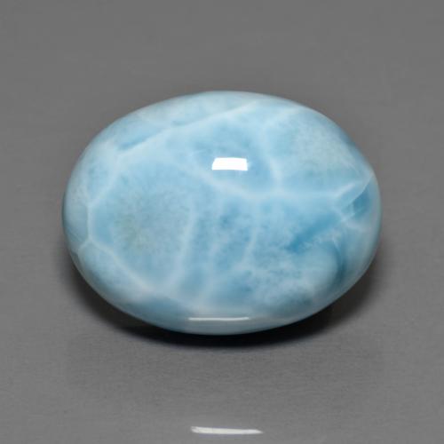9.48カラットの天然アクアブルーラリマー（15.9×12.2 mm・オーバルカット）