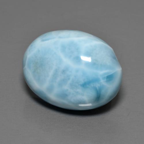 9.48カラットの天然アクアブルーラリマー（15.9×12.2 mm・オーバルカット）