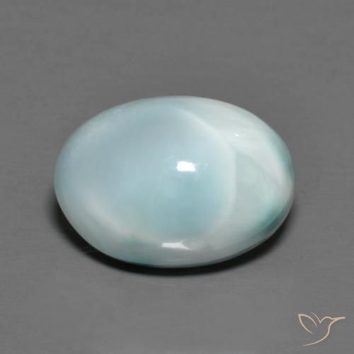7.68ct 天然 薄いスカイブルー ラリマー, 楕円形, オペーク