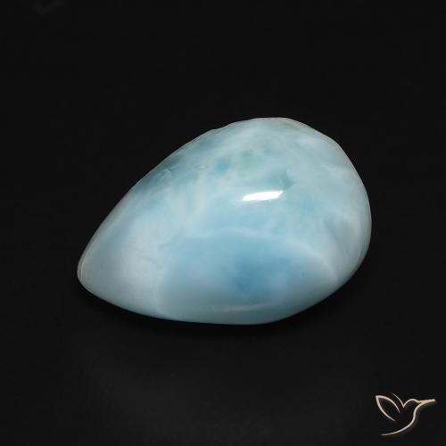 3.28ct 天然 ライトブルーグリーン ラリマー, 洋梨の形, オペーク