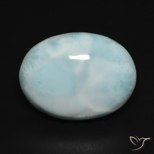 15.32ct 天然 シーフォームブルー ラリマー, 楕円形, オペーク