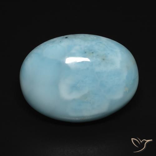 16.50ct 天然 薄い緑がかった青 ラリマー, 楕円形, オペーク