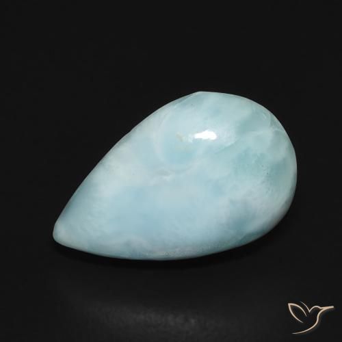 2.17ct 天然 薄いスカイブルー ラリマー, 洋梨の形, オペーク