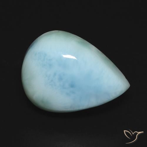 9.38ct 天然 薄い緑がかった青 ラリマー, 洋梨の形, オペーク