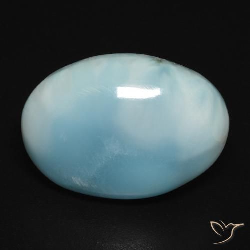 10.67ct 天然 ブルーグリーン ラリマー, 楕円形, オペーク