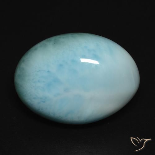 12.29ct 天然 薄い緑がかった青 ラリマー, 楕円形, オペーク