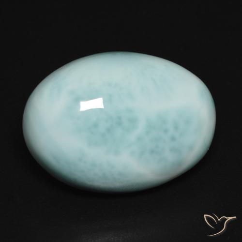 11.86ct 天然 薄い緑がかった青 ラリマー, 楕円形, オペーク