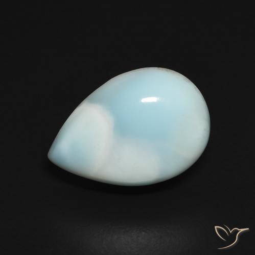 3.63ct 天然 ブルーグリーン ラリマー, 洋梨の形, オペーク