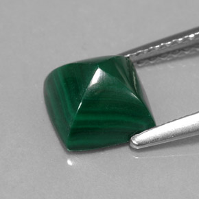 2.50カラットの天然マルチカラーグリーンマラカイト（7×7 mm・四角）