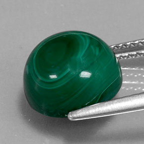 7.00カラットの天然マルチカラーグリーンマラカイト、ラウンドカット、オペーク