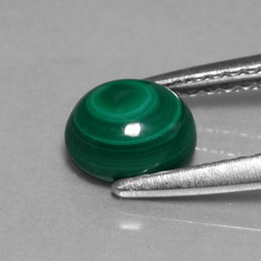 1.22カラットの天然マルチカラーグリーンマラカイト、オーバルカット、オペーク