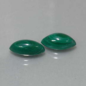 カラットの天然マルチカラーグリーンマラカイト（11.9×6.2 mm・マーキス）