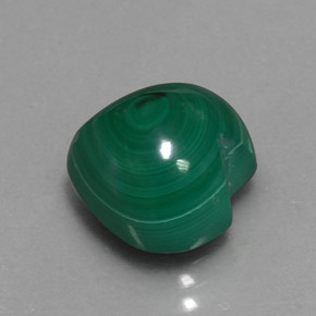 7.41カラットの天然Medium Green   マラカイト（11.1×10.8 mm・ハート型）