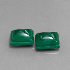 10.35カラットの天然マルチカラーマラカイト（9.9×8 mm・バゲット）