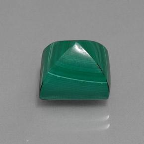 10.87カラットの天然マルチカラーグリーンマラカイト（11.3×9.2 mm・バゲット）