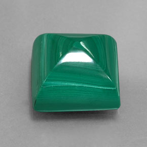 11.21カラットの天然マルチカラーグリーンマラカイト（11.2×11.1 mm・四角）