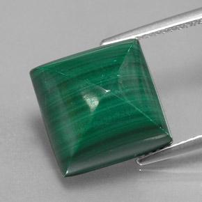 15.78カラットの天然マルチカラーグリーンマラカイト（12.2×12.1 mm・四角）