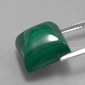 15.78カラットの天然マルチカラーグリーンマラカイト（12.2×12.1 mm・四角）