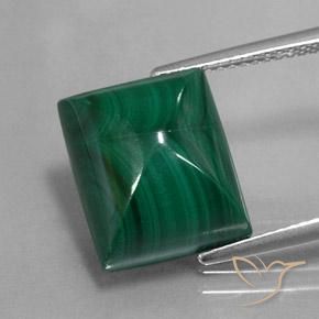 13.73ct 天然 パイングリーン マラカイト, バゲット, オペーク