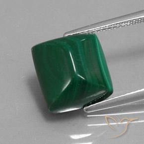 9.15ct 天然 ミディアムグリーン マラカイト, バゲット, オペーク