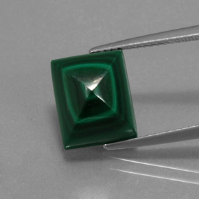 8.63カラットの天然マルチカラーグリーンマラカイト、バゲット、オペーク