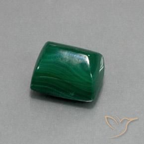 13.94カラットの天然グリーンマラカイト、バゲット、オペーク