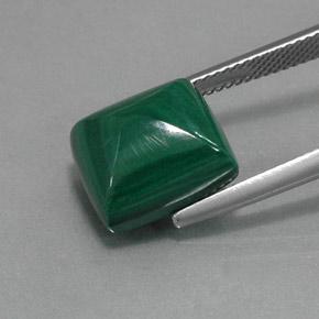 12.79カラットの天然マルチカラーグリーンマラカイト（12.4×11 mm・バゲット）